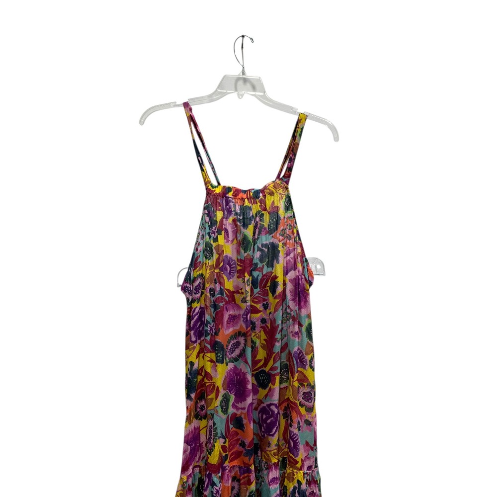 Anthropologie Printed Maxi Dress Cover Up Womens Medium Multi Color Strappy Back - Picture 4 of 12